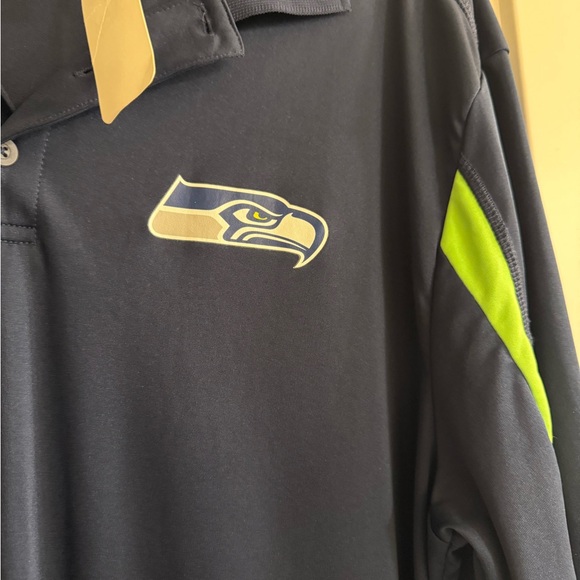 Seattle Seahawks Navy Polo Shirt size XL and Green long sleeve Rugged - Picture 4 of 11